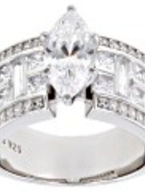 Bella Luce Rhodium Plated Ring 4.08ctw. Size 10